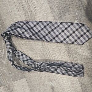 Classic Black and Gray Checkered Men's Tie
